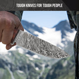 Hunter's Skinner Damascus Hunting Knife