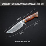 Wild Tiger Damascus Hunting Knife