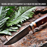 Wild Tiger Damascus Hunting Knife