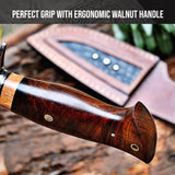 Wild Tiger Damascus Hunting Knife