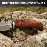 Bear Hunter Damascus Hunting Knife