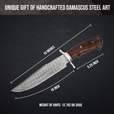 Raptor Damascus Hunting Knife