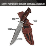 Raptor Damascus Hunting Knife