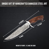 Screaming Eagle Damascus Hunting Knife