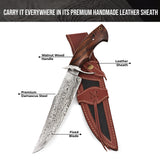 Screaming Eagle Damascus Hunting Knife