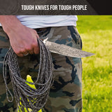 Screaming Eagle Damascus Hunting Knife