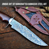 Hard Rock Damascus Hunting Knife