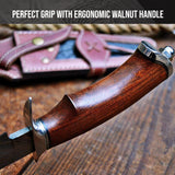 Hard Rock Damascus Hunting Knife