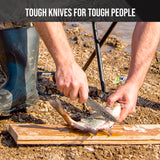 Hard Rock Damascus Hunting Knife