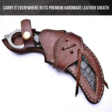 Karambit Desert Fox Damascus Hunting Knife