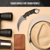 Karambit Desert Fox Damascus Hunting Knife