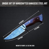 Rabbit Hunter Damascus Knife