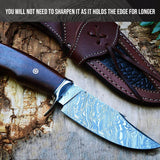 Rabbit Hunter Damascus Knife