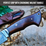 Rabbit Hunter Damascus Knife