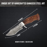 Viper Hunter Damascus Hunting Knife