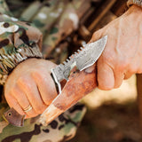 Viper Hunter Damascus Hunting Knife