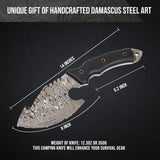 Bald Eagle Damascus Hunting Knife