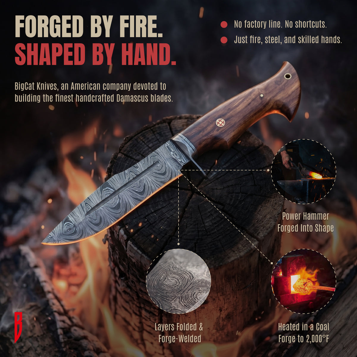 Beast Hunter Damascus Hunting Knife, photo 7