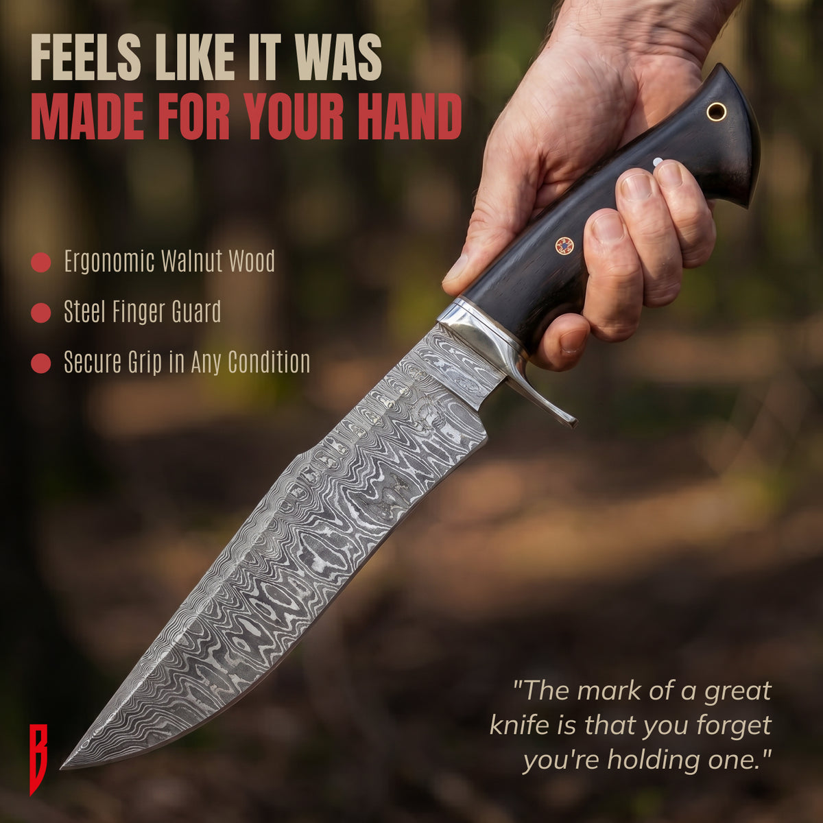 Leopard Hunter Damascus Knife, photo 8