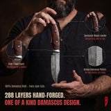 Bear Hunter Damascus Hunting Knife, photo 2
