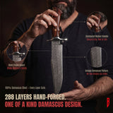 Raptor Damascus Hunting Knife, photo 2