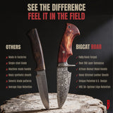 Predator Hunter Damascus Knife, Walnut handle, photo 1