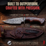 Predator Hunter Damascus Knife, Walnut handle, photo 3