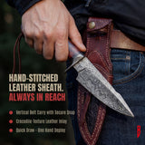 Predator Hunter Damascus Knife, Walnut handle, photo 5