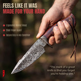 Predator Hunter Damascus Knife, Walnut handle, photo 8