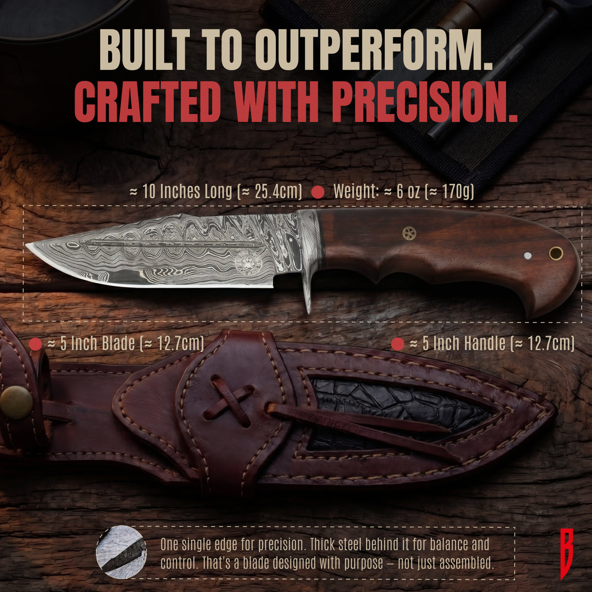 Deer Hunter Damascus Knife, photo 3
