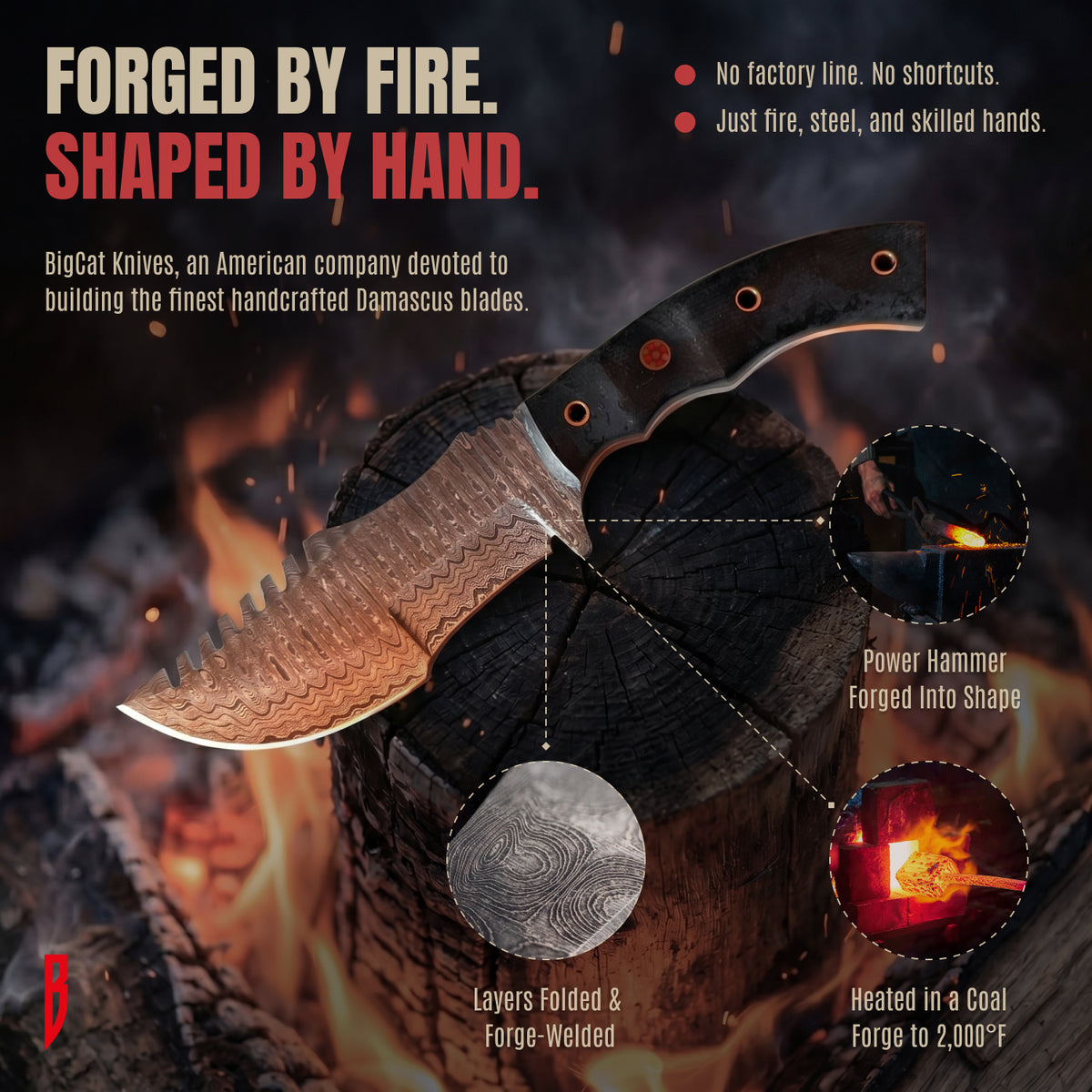 Tracker Damascus Hunting Knife, photo 7
