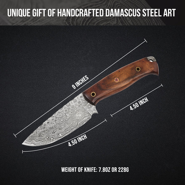 Bravo Damascus Hunting Knife