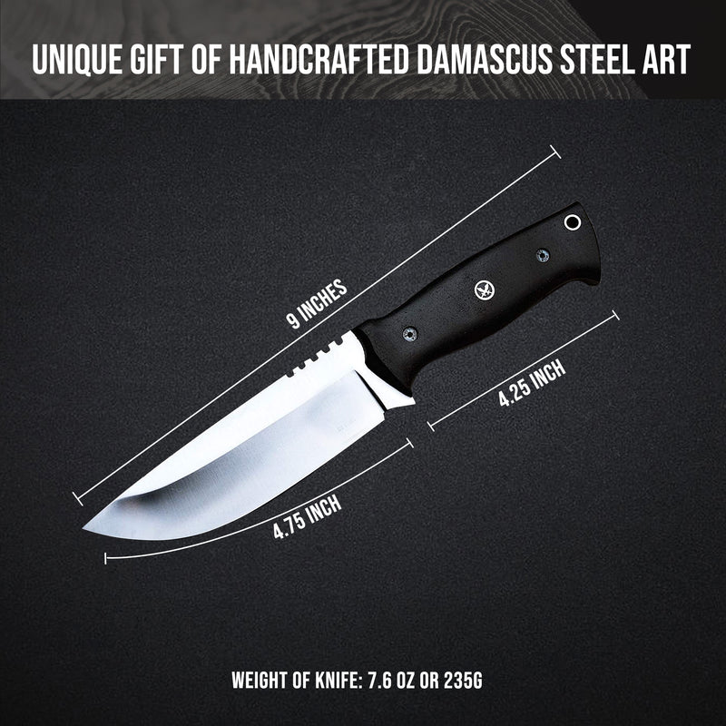 BigCat Black Panther D2 Steel Damascus Hunting Knife – Bigcat Knife