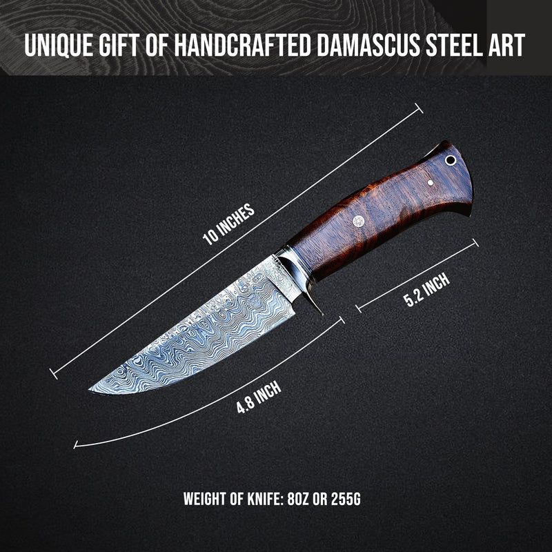 California Damascus Hunting Knife
