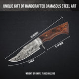 Bladesmith Pride Damascus Hunting Knife