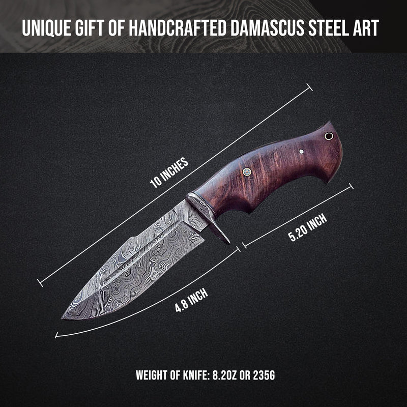 Beast Hunter Damascus Hunting Knife