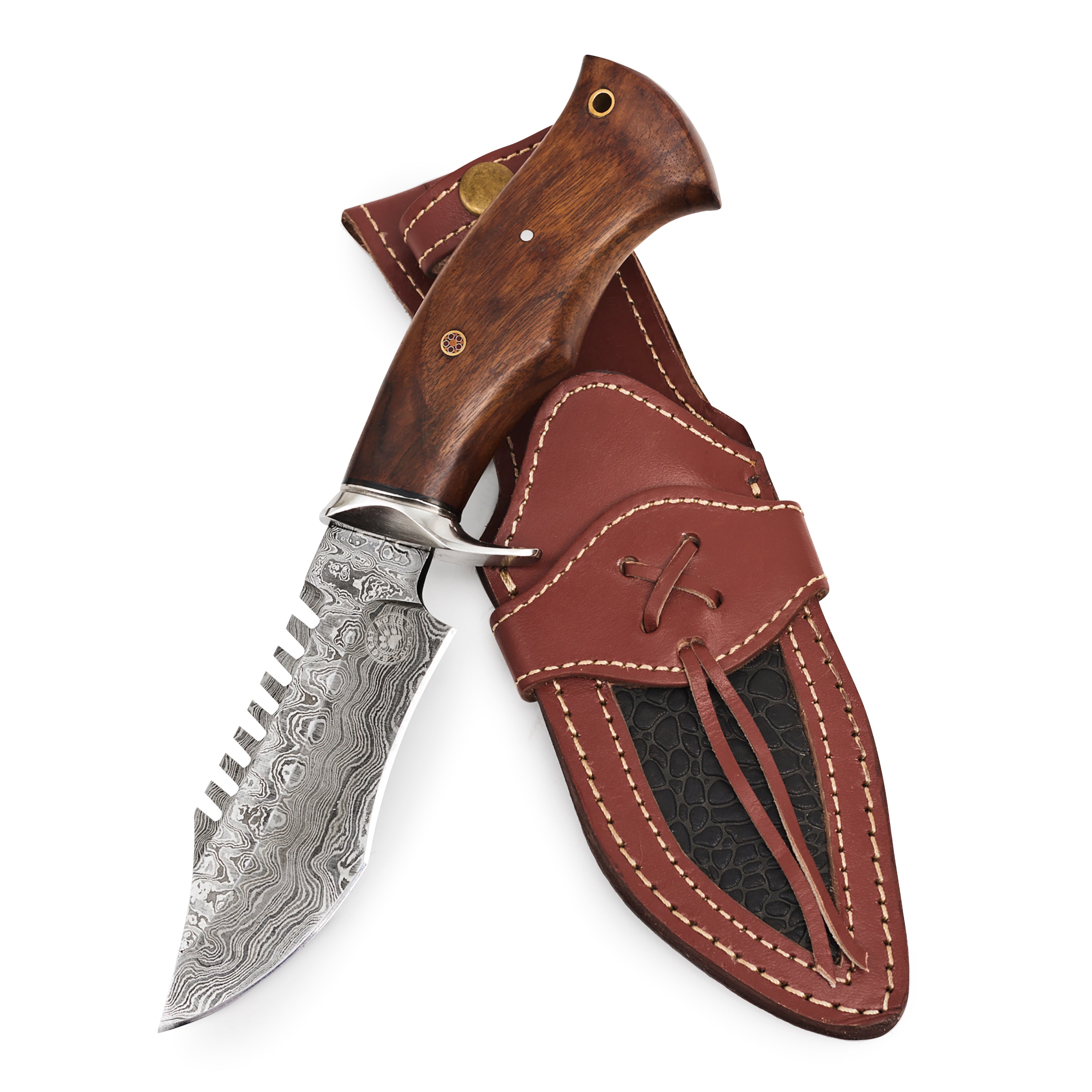 Viper Hunter Damascus Hunting Knife – Bigcat Knife