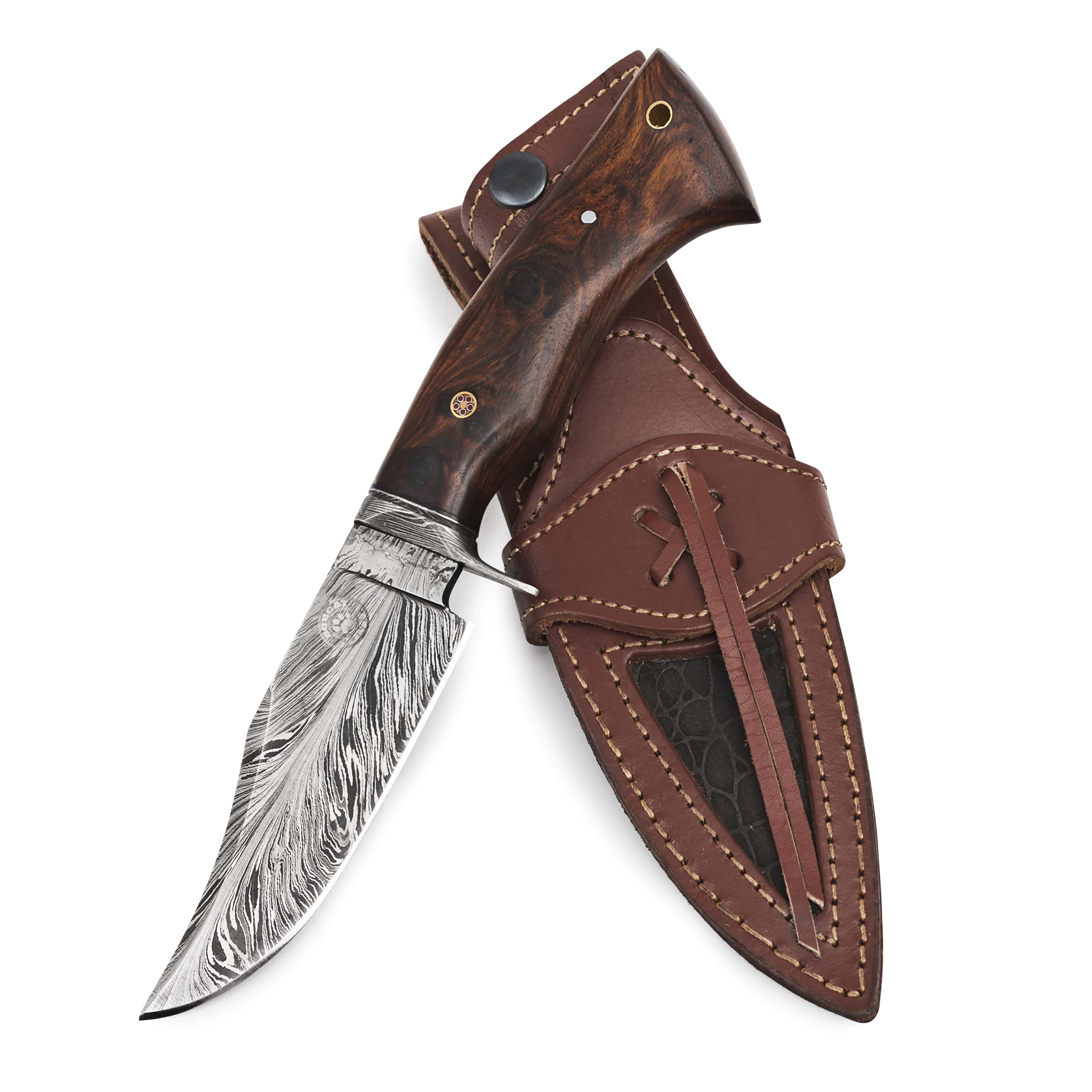 Bladesmith Pride Damascus Hunting Knife – Bigcat Knife